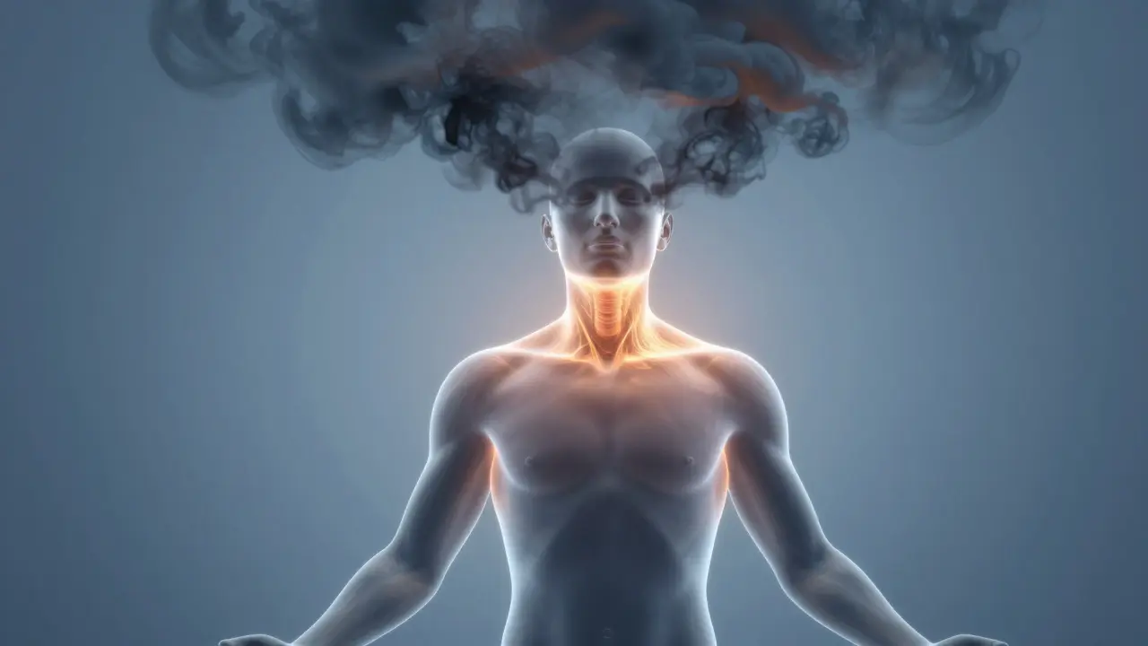 Abstract art showing stress release in neck