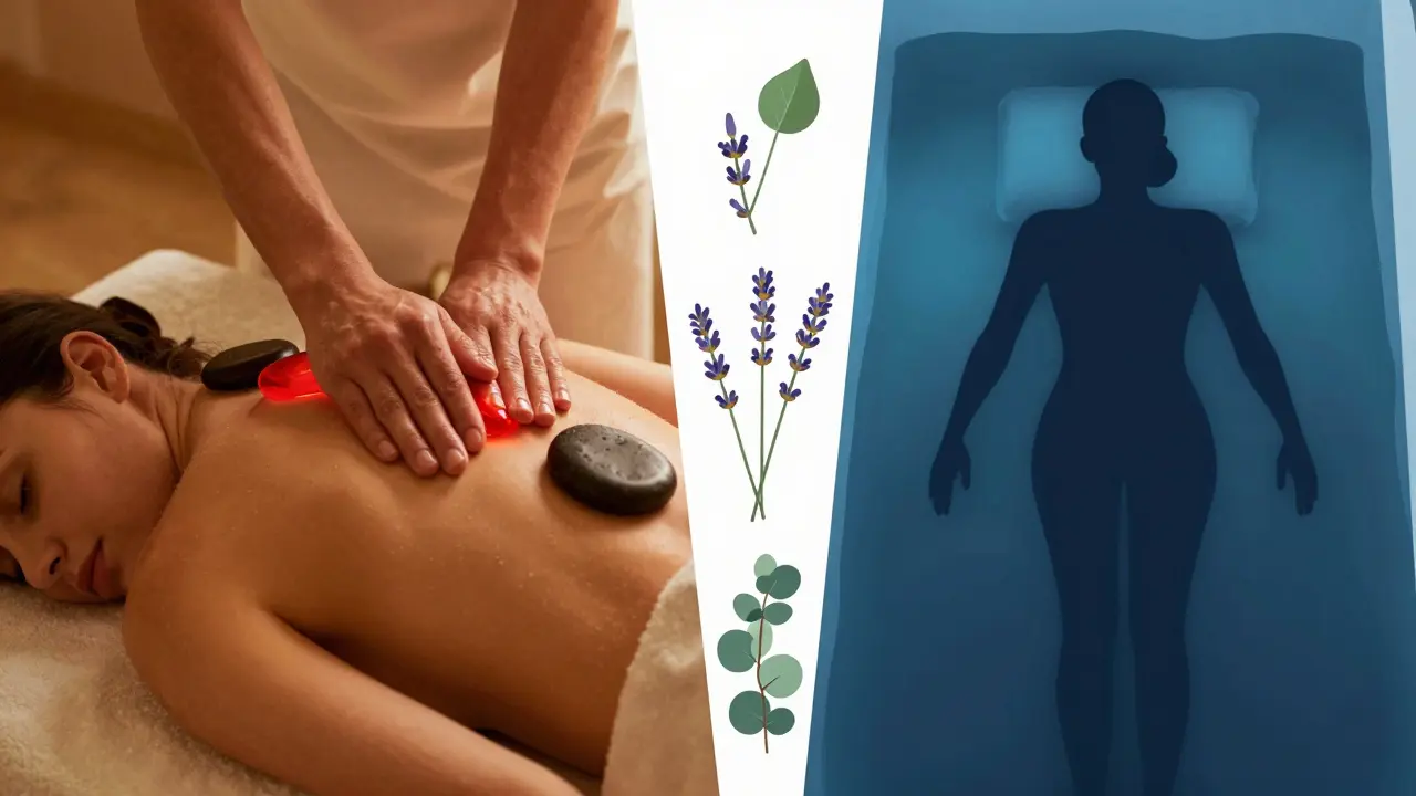 Comparison of hot stone massage and floatation therapy
