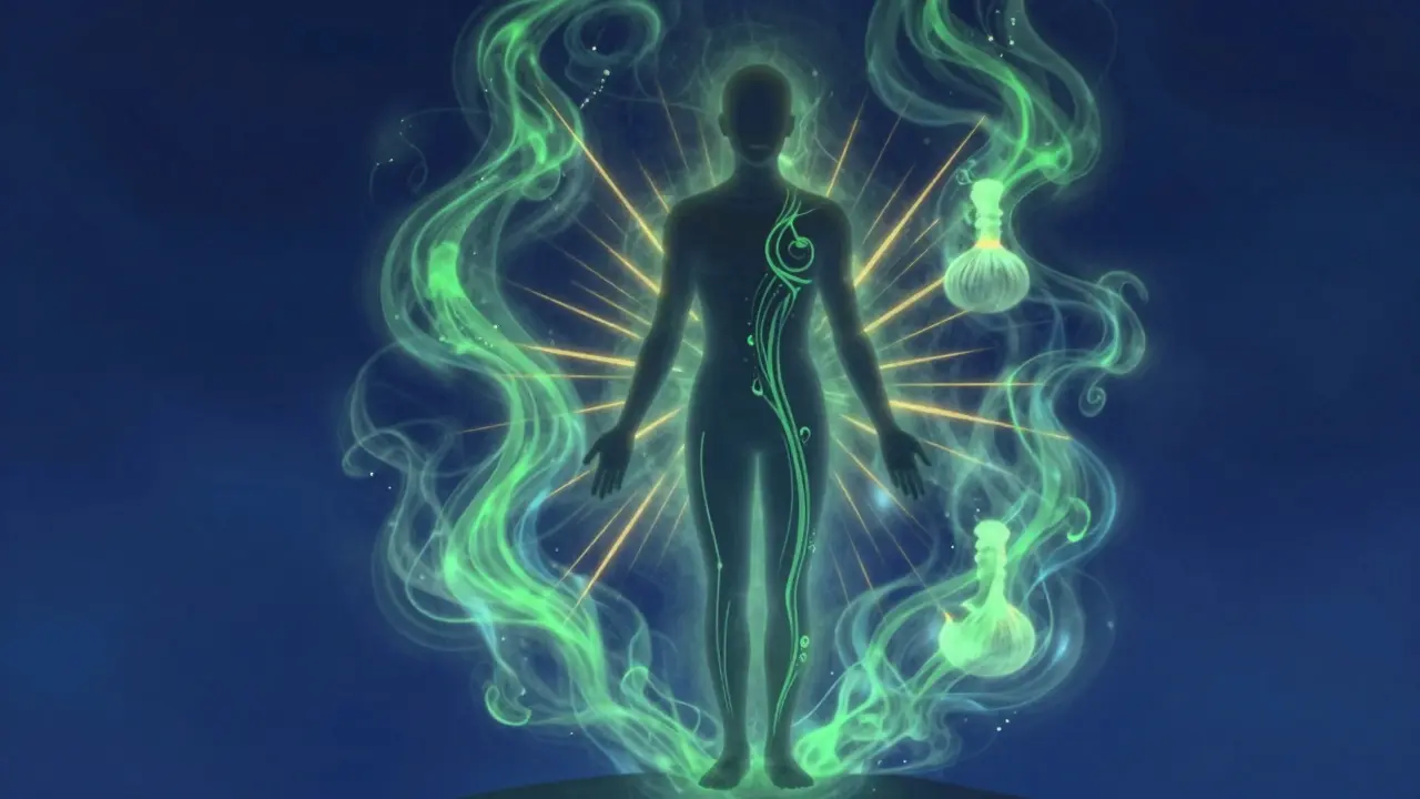 Artistic depiction of holistic balance and herbal healing energy